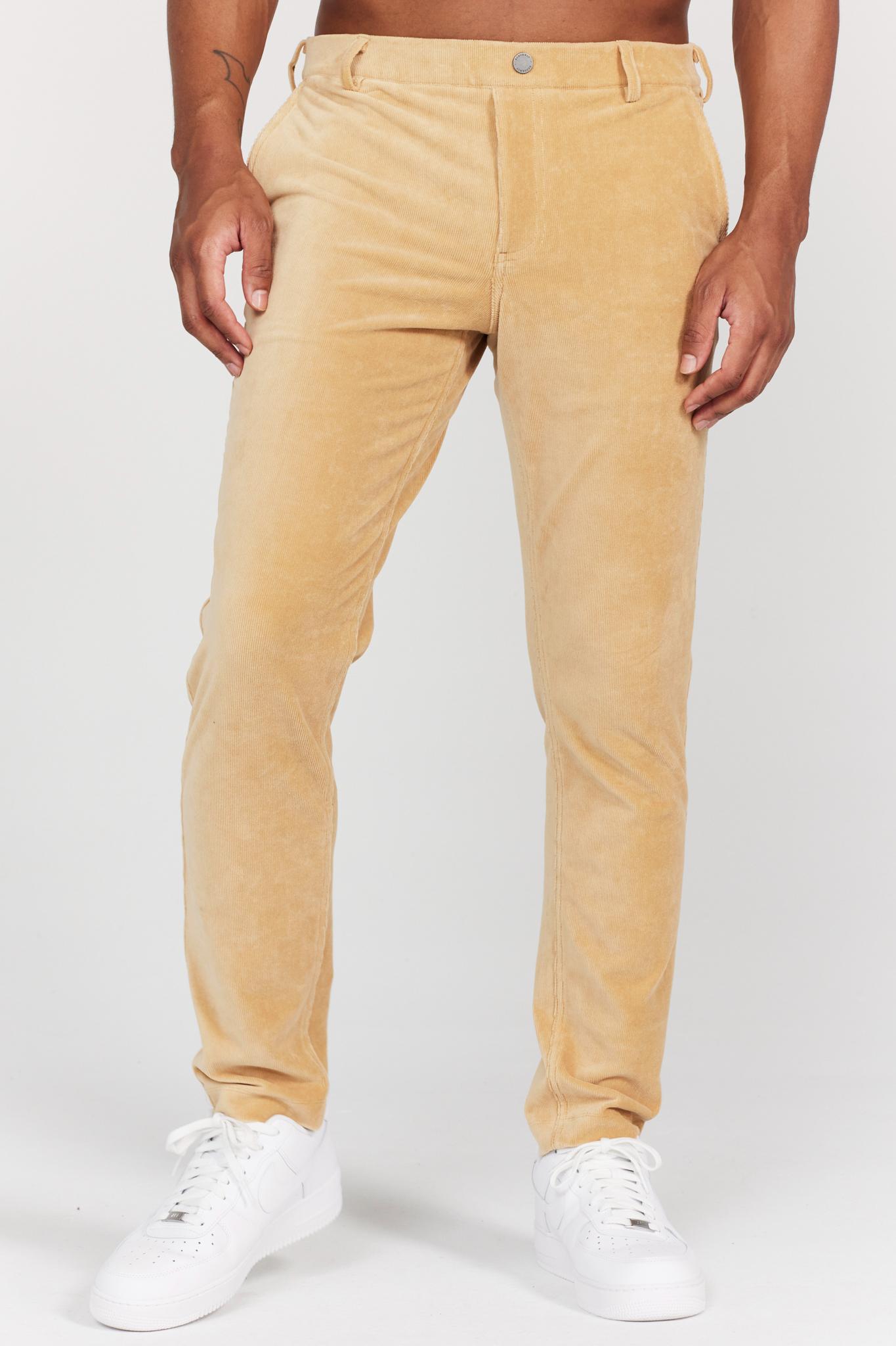 Collins Pull-On Corduroy Trouser in Sand