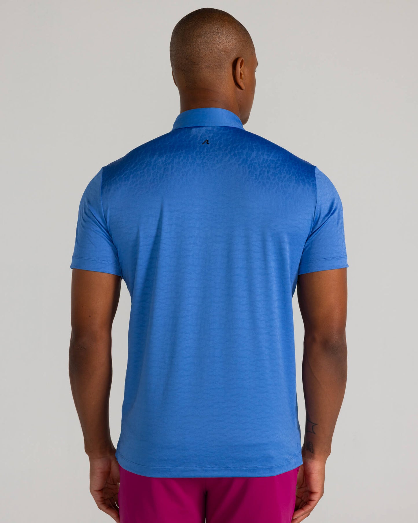 Kendall Jacquard Polo in Blue Yonder
