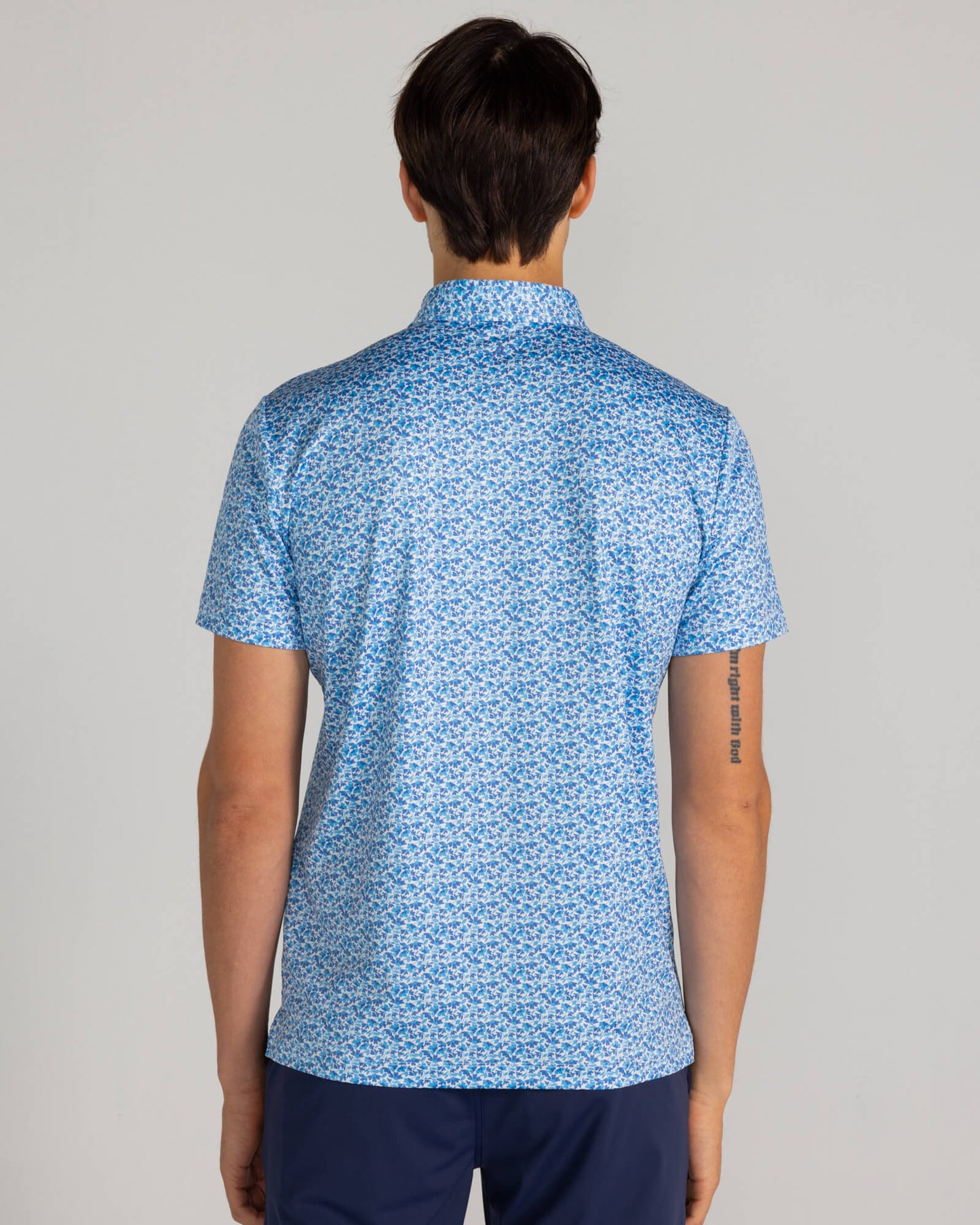 Vernon Polo in Bright White/Blue Multi