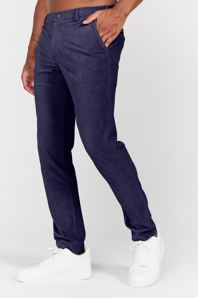 Collins Pull-On Corduroy Trouser in Navy