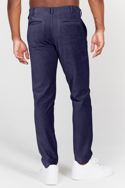 Collins Pull-On Corduroy Trouser in Navy