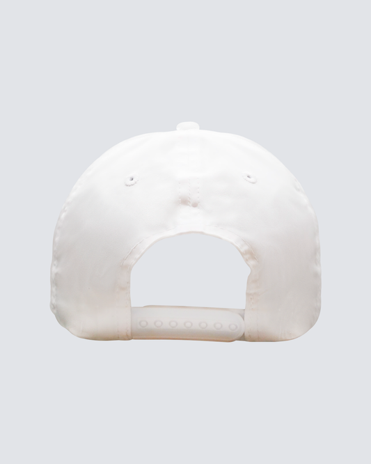 Circular Patch 5 Panel Hat in White