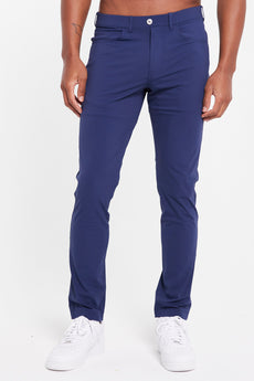Image of the kent pull-on trouser in navy 1