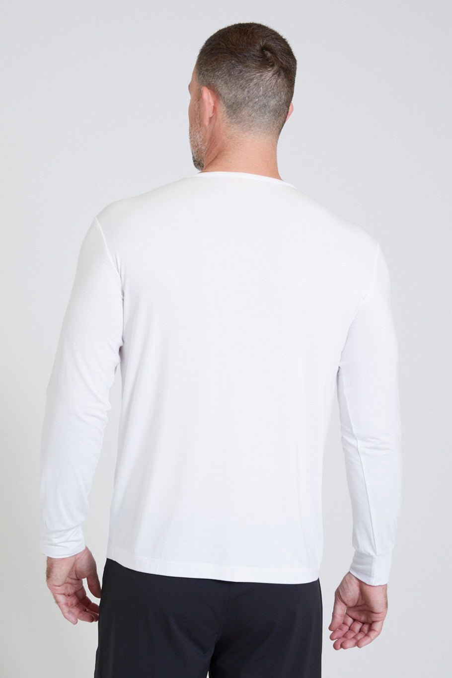Image of the russell ls tee in bright white ss23