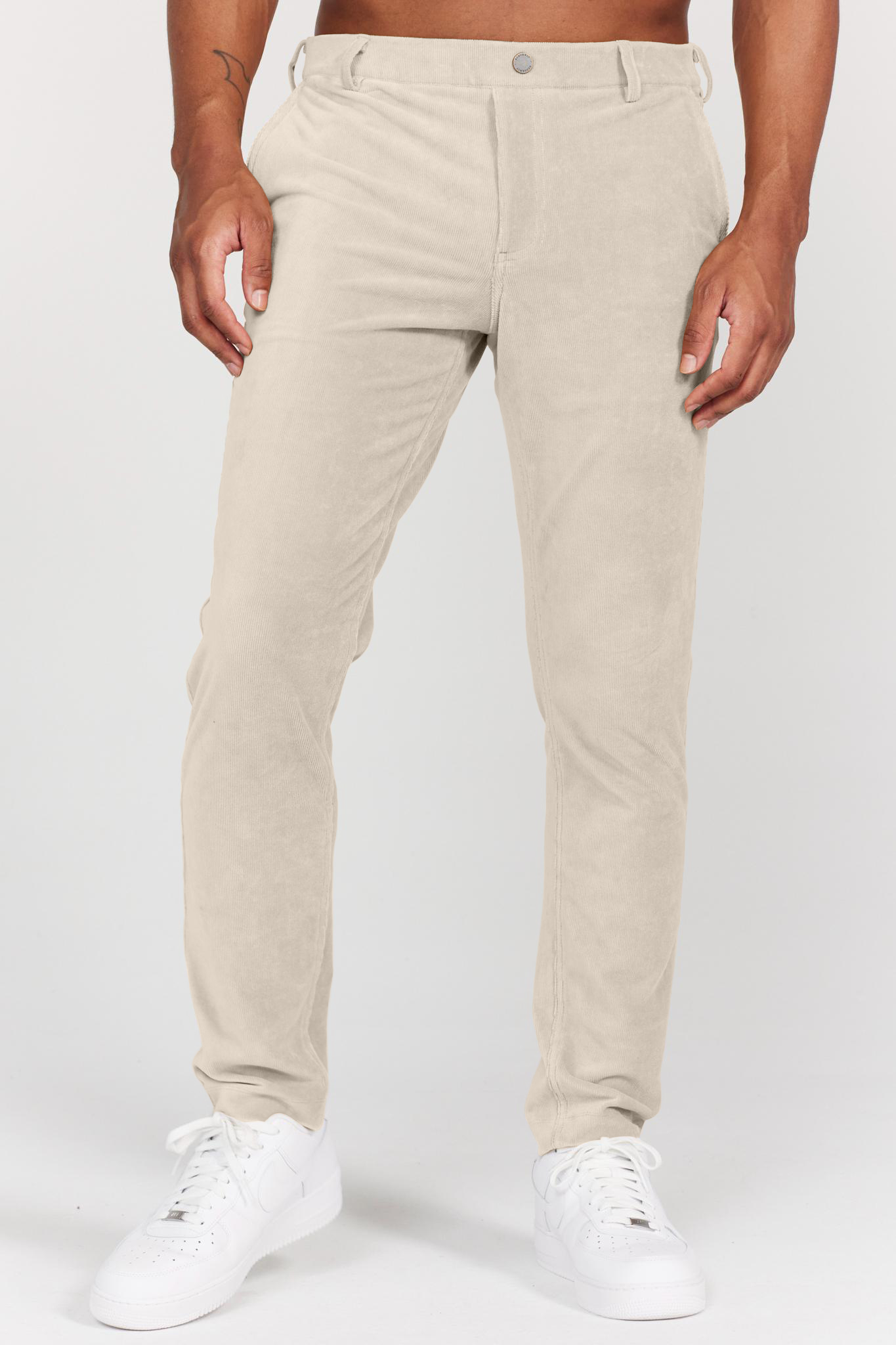Collins Pull-On Corduroy Trouser in Oat
