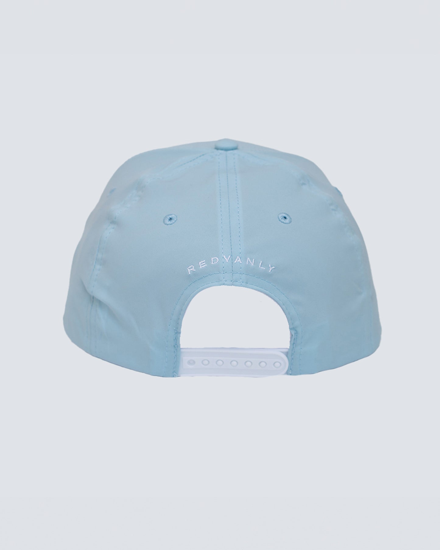 421 Olive Script Hat in Sky Blue