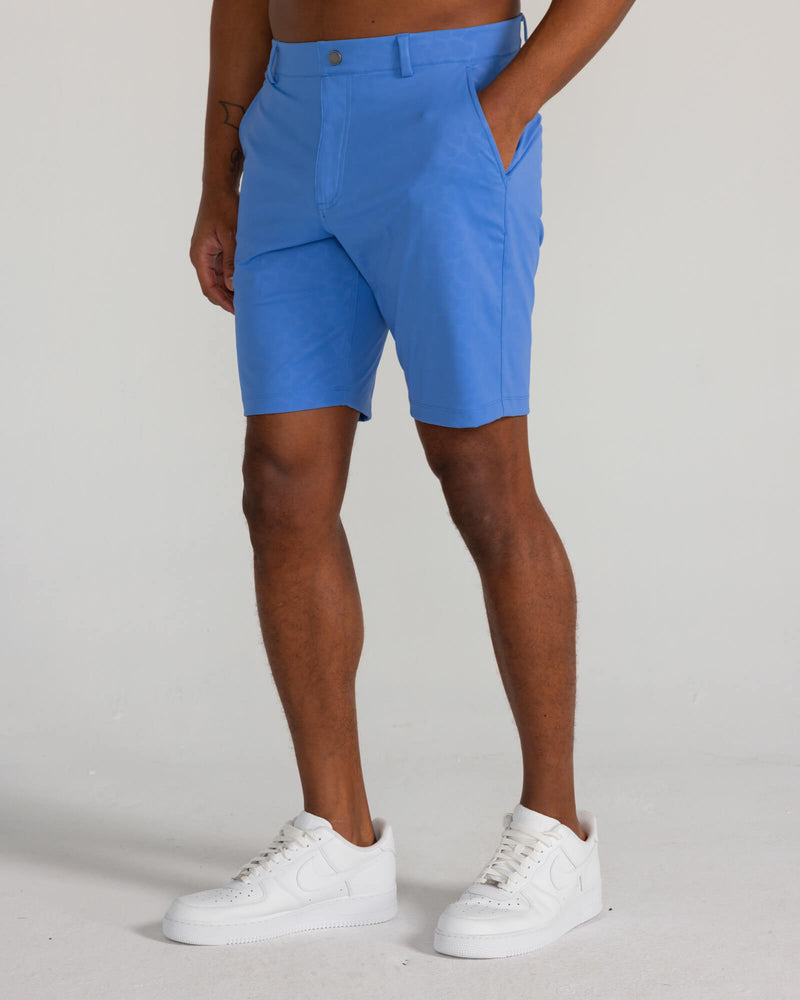 Embossed Varick Pull-On Short in Blue Yonder