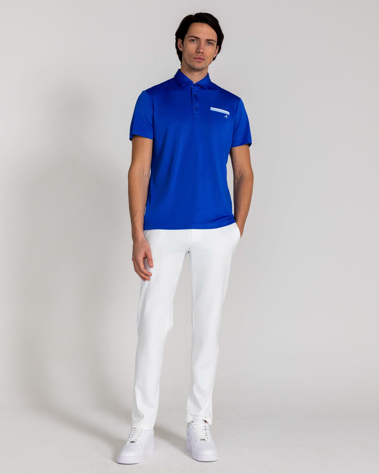 Holland Pique Polo in Harbor Blue