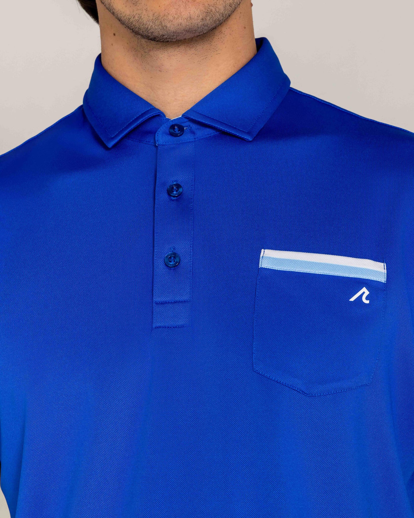 Holland Pique Polo in Harbor Blue