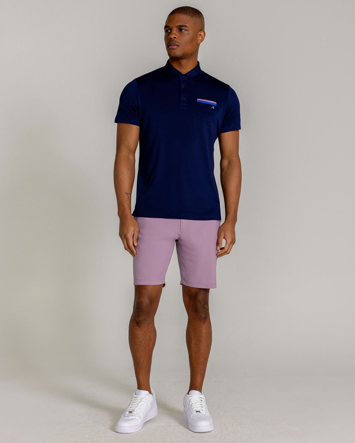 Holland Pique Polo in Midnight Navy