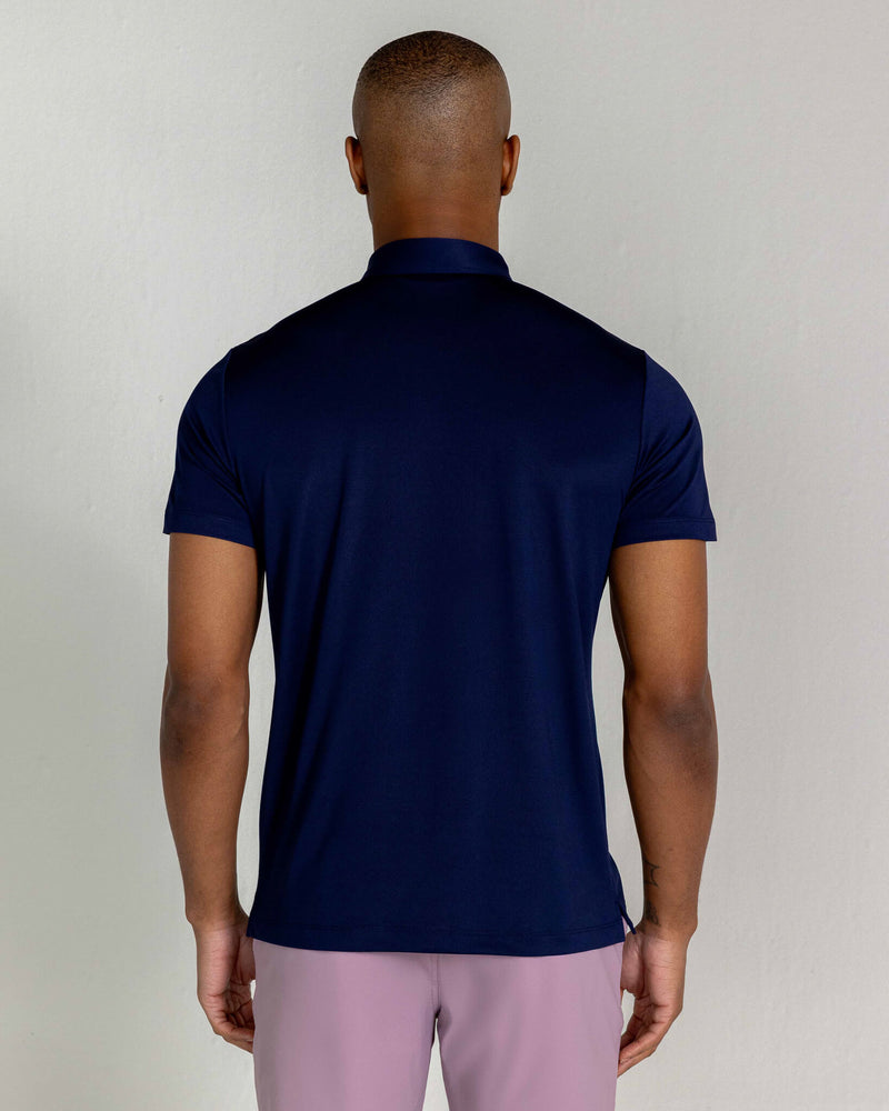 Holland Pique Polo in Midnight Navy