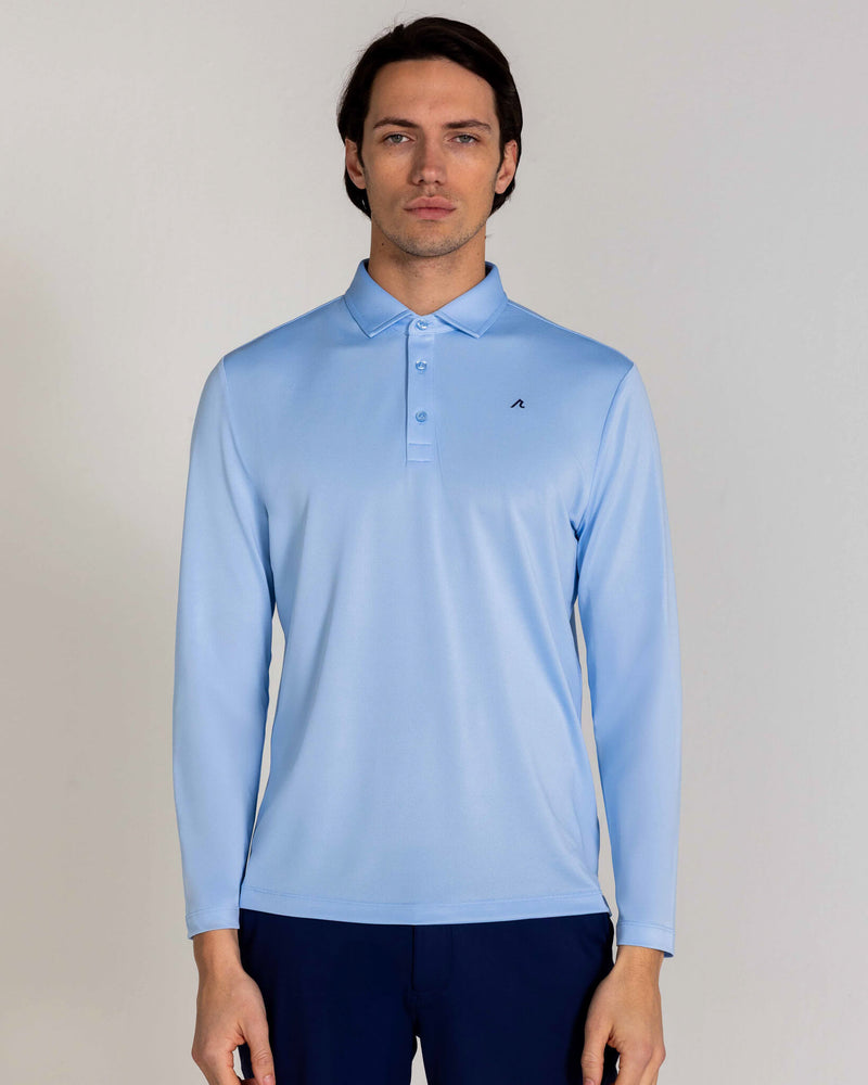 Hoxton LS Pique Polo in Mist
