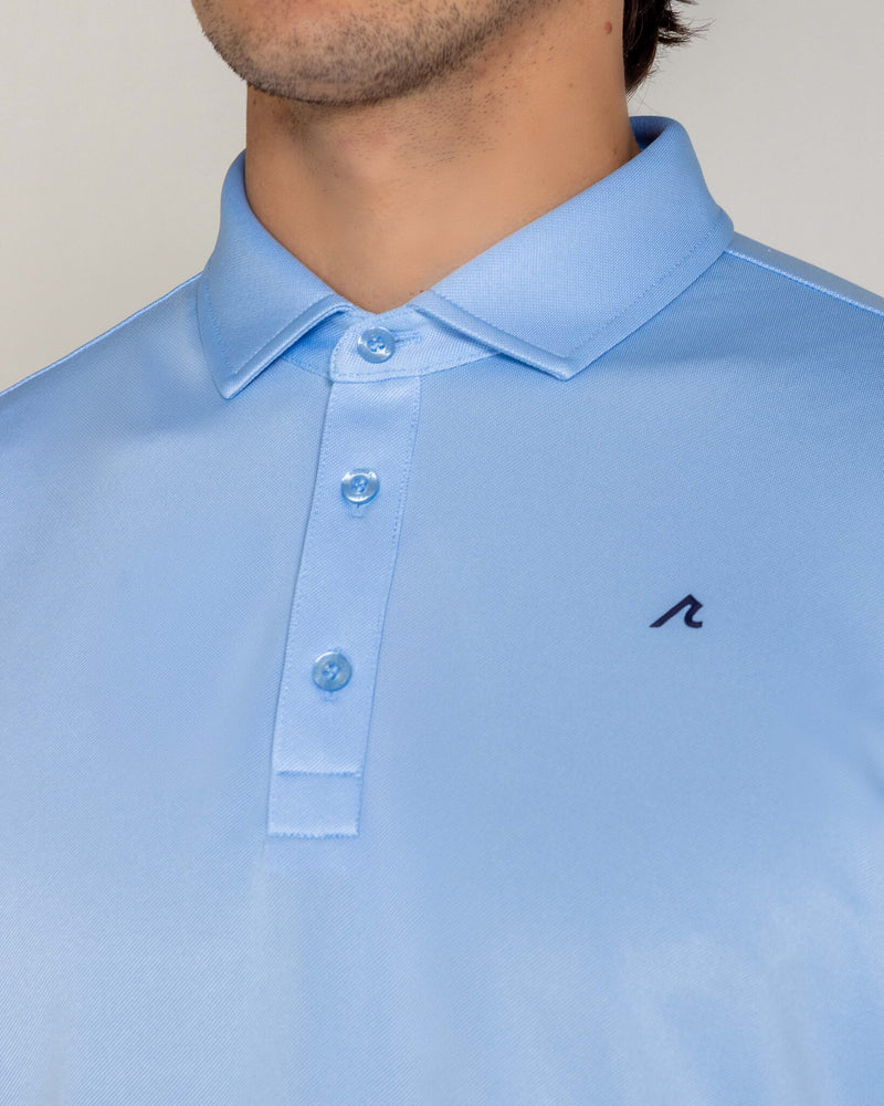 Hoxton LS Pique Polo in Mist