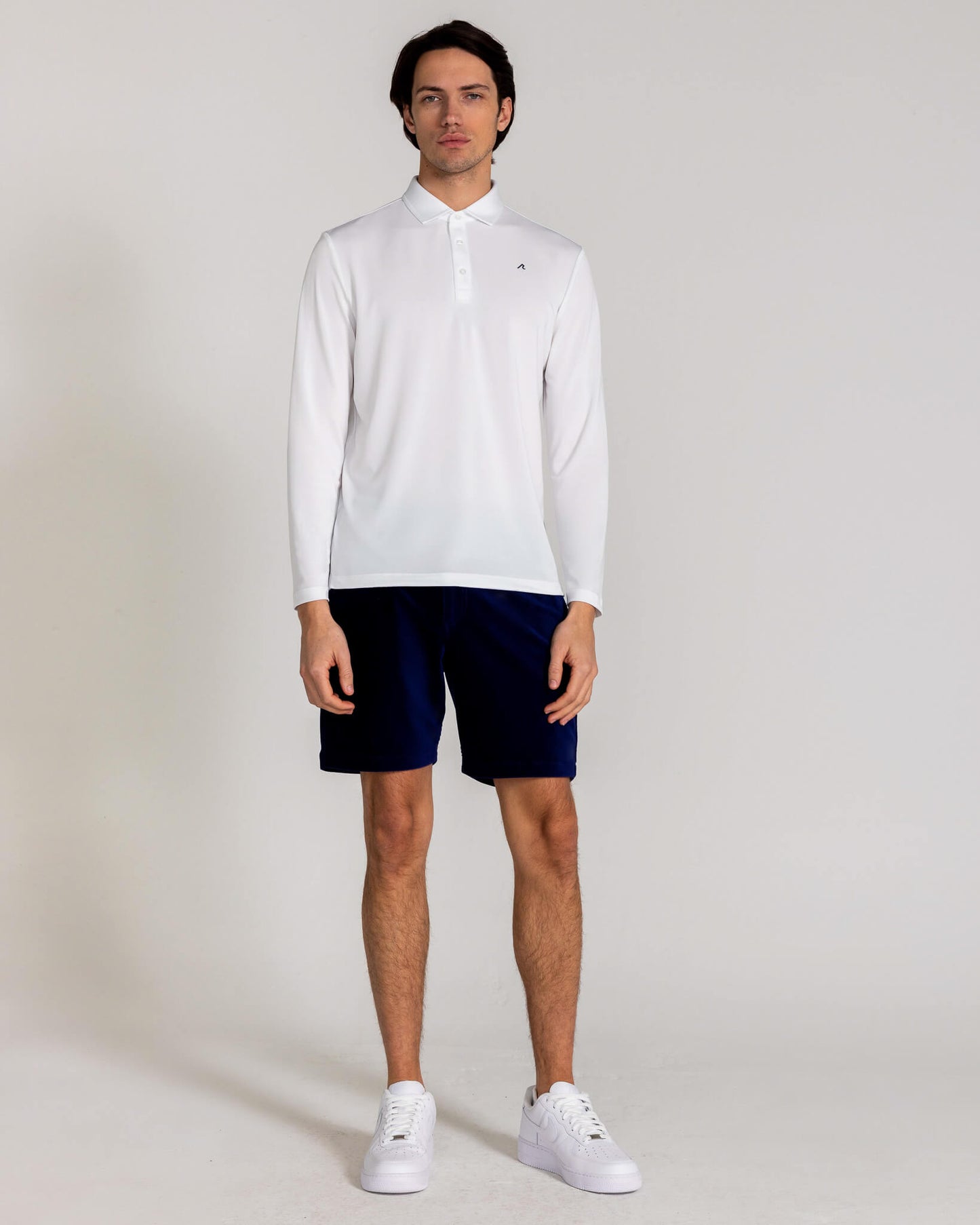 Hoxton LS Pique Polo in Bright White