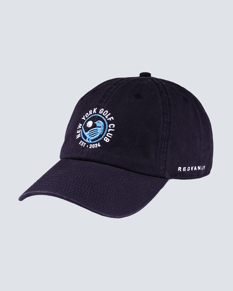 NYGC Embroidered Logo 6 Panel Twill Hat in Navy