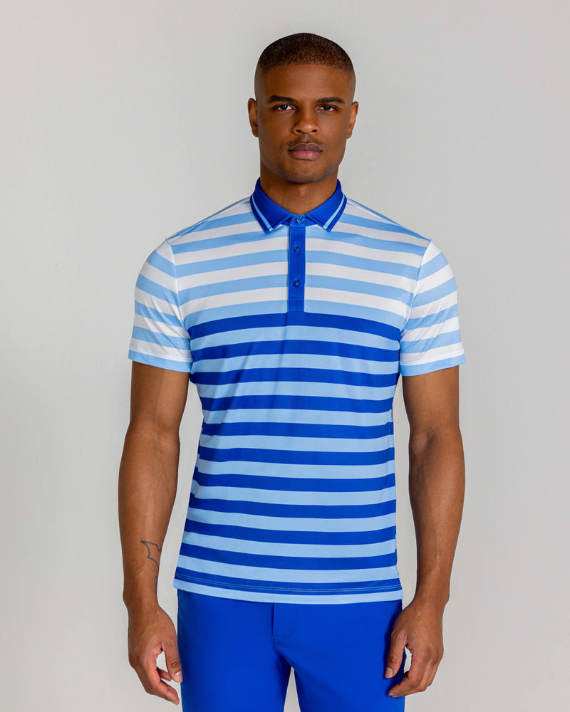 Leeson Pique Polo in Harbor Blue