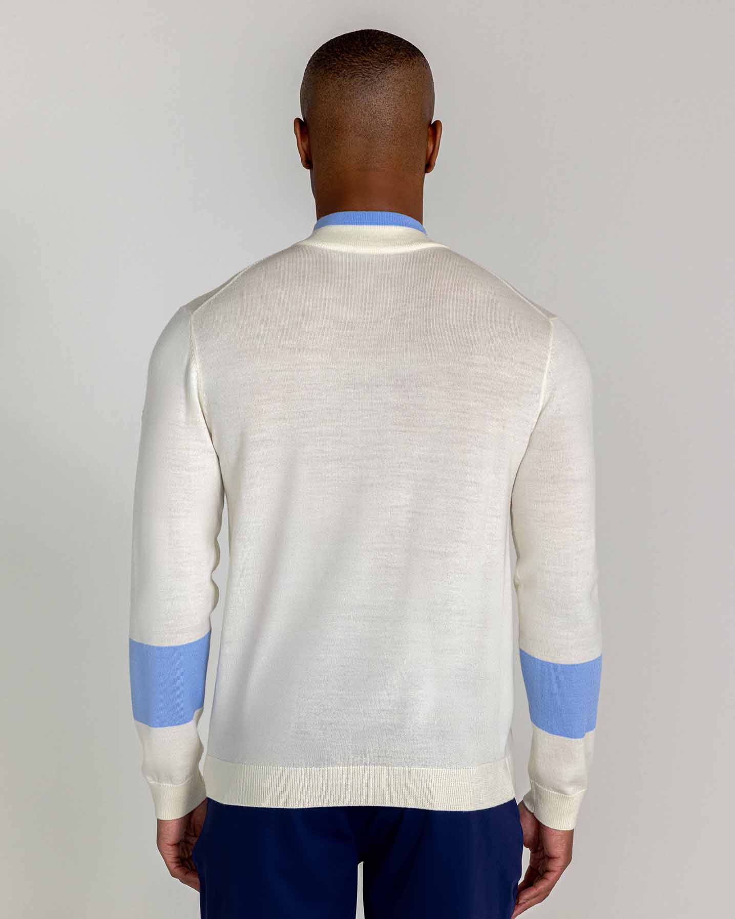 Malone Merino Quarter Zip in Cream