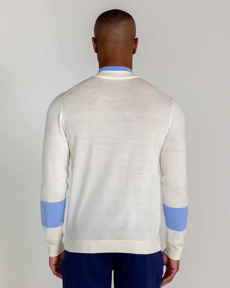 Malone Merino Quarter Zip in Cream