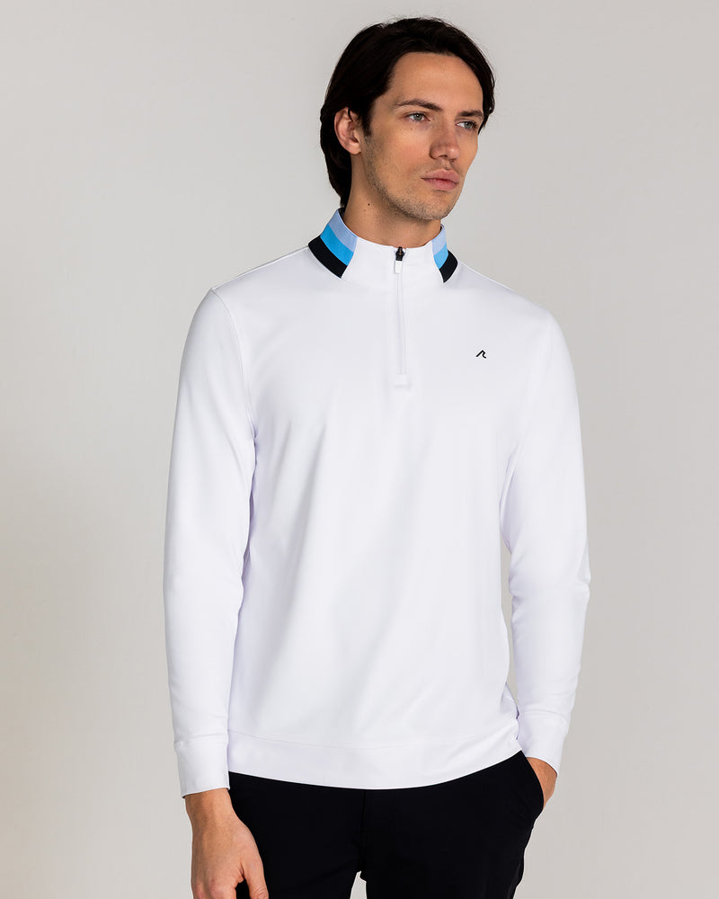 Miller Quarter Zip in Bright White