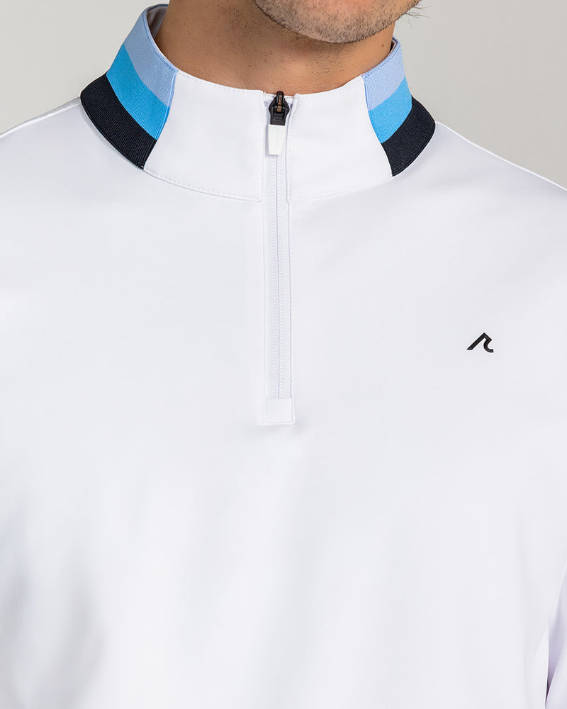 Miller Quarter Zip in Bright White