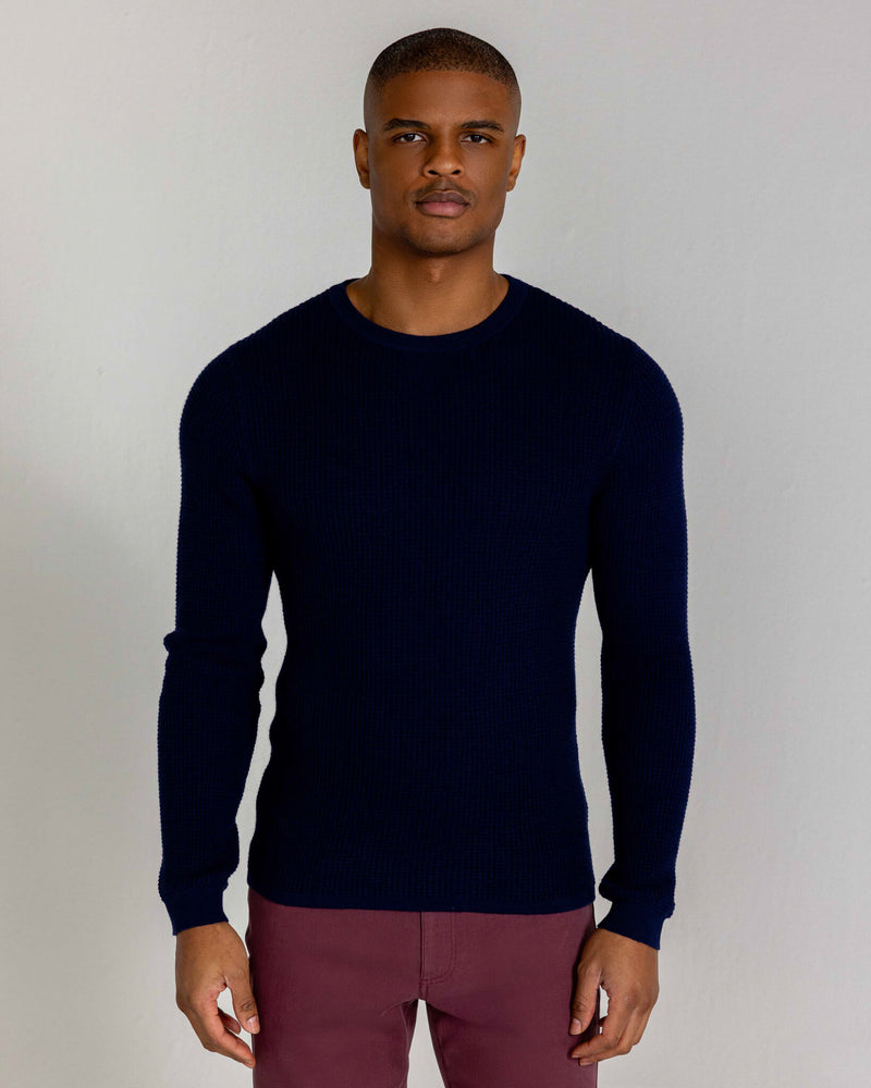 Posner Long Sleeve Thermal in Midnight Navy