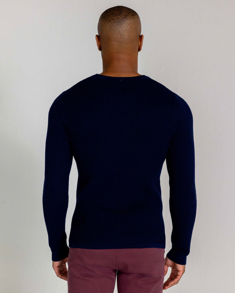 Posner Long Sleeve Thermal in Midnight Navy
