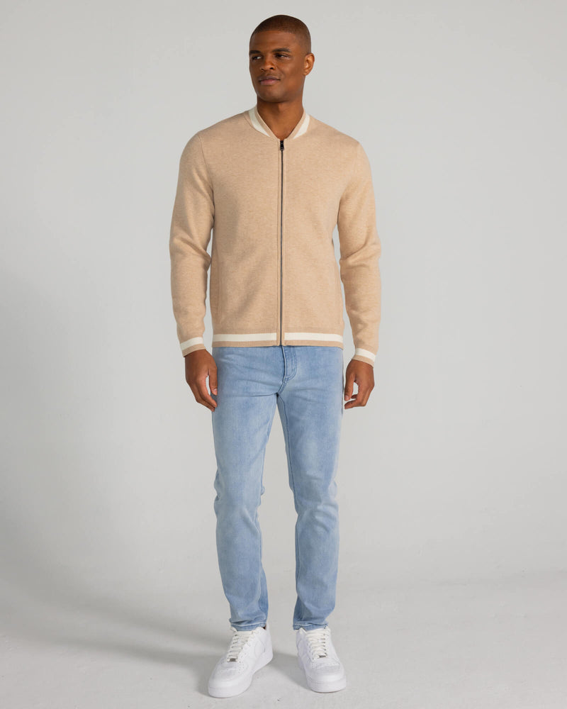 Crestwell Bomber in Pale Khaki