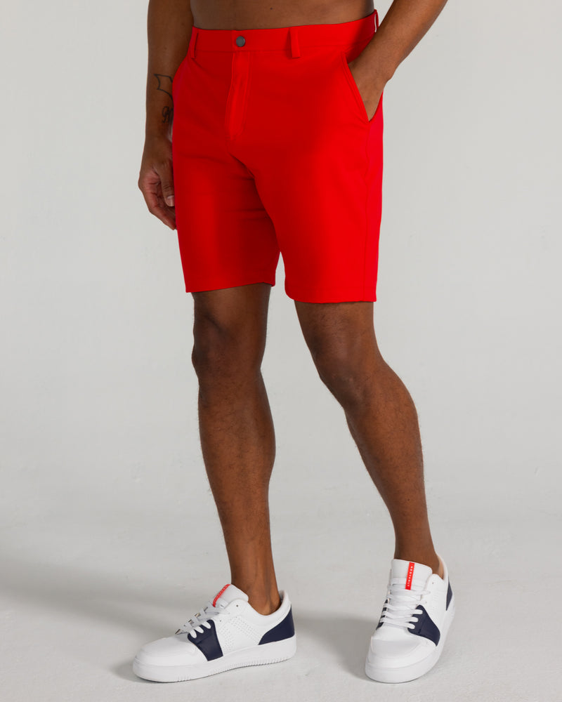 Varick Pull-On Short in Crimson