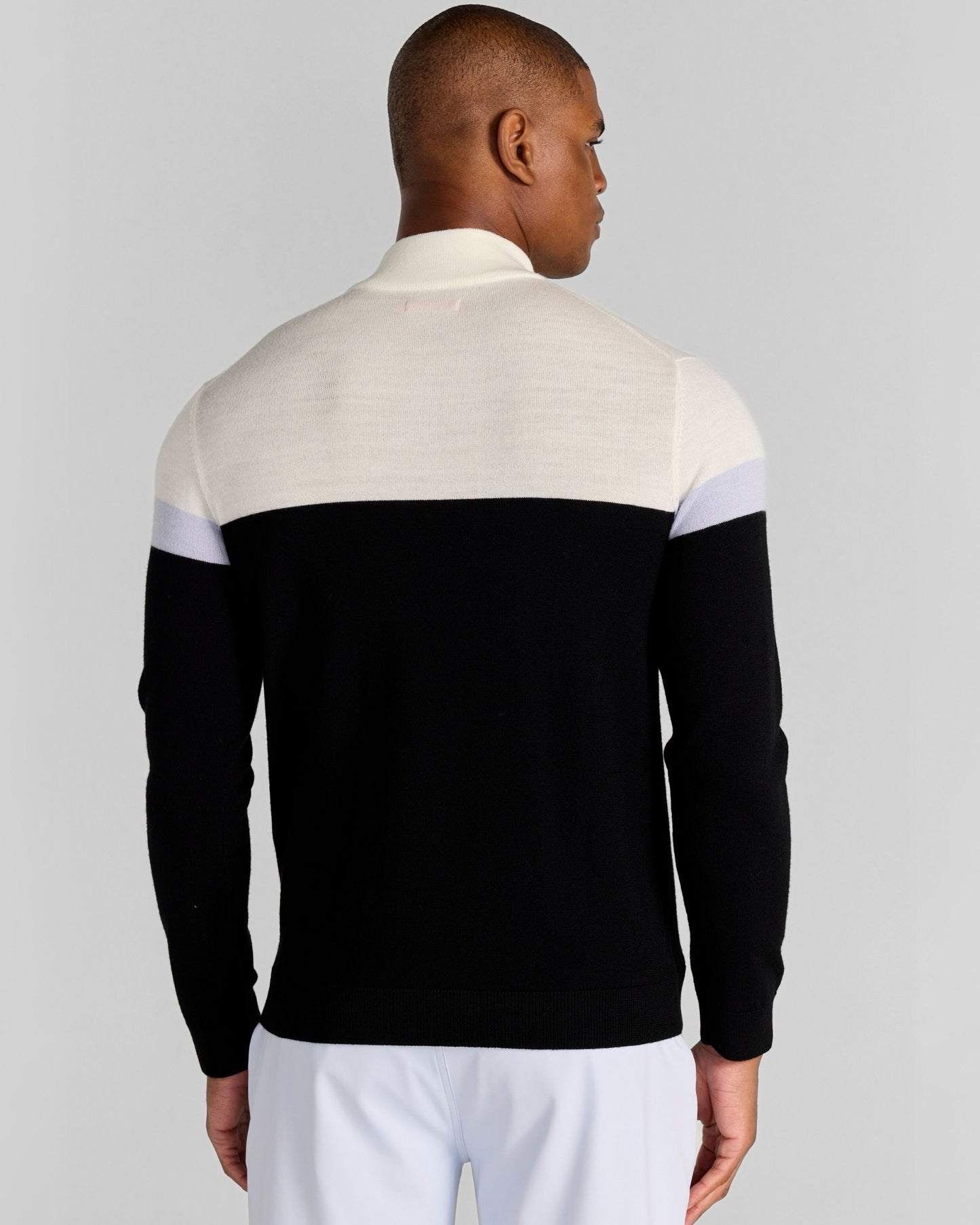Monde Merino Quarter-Zip in Tuxedo