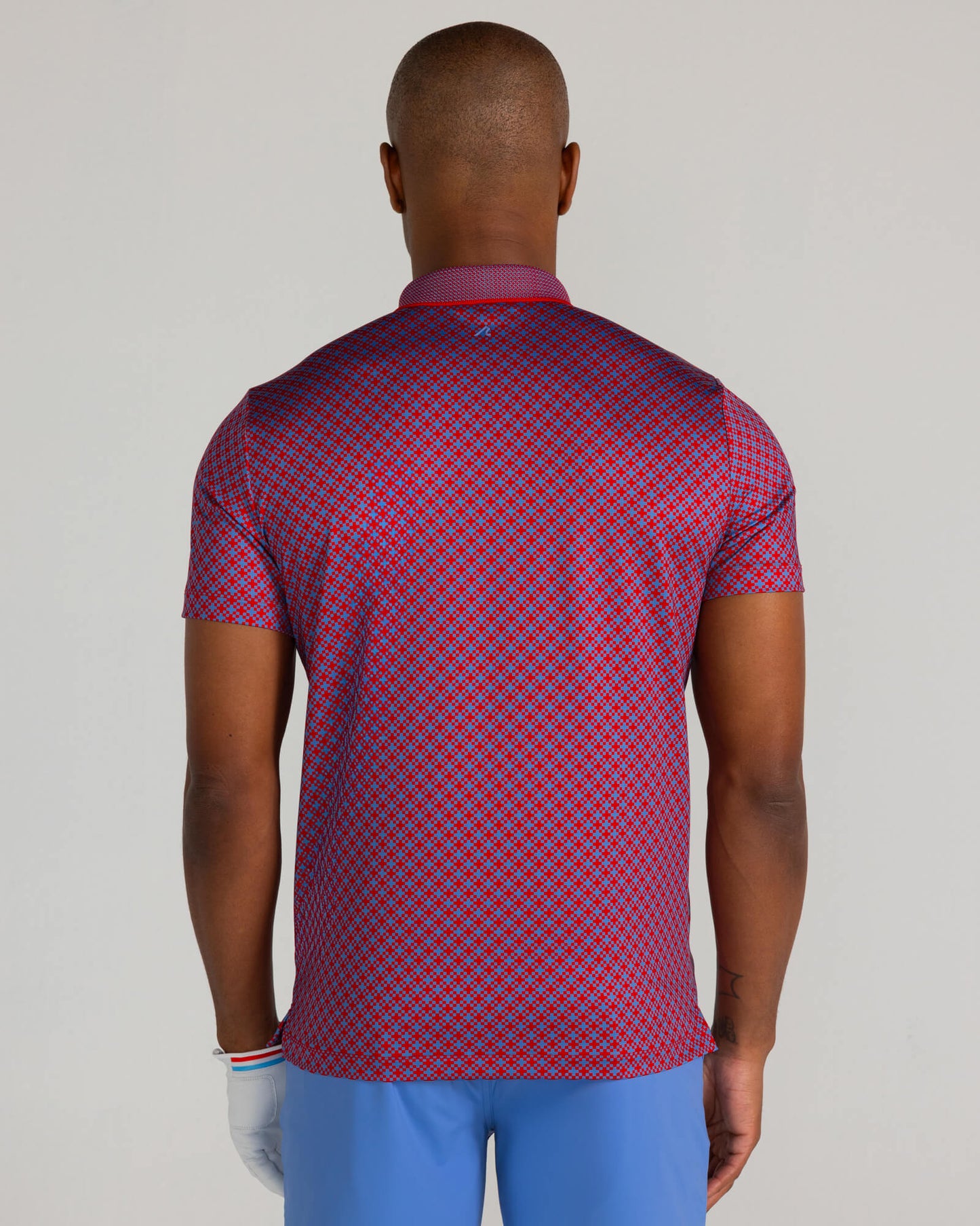 Abbott Polo in Crimson/Blue