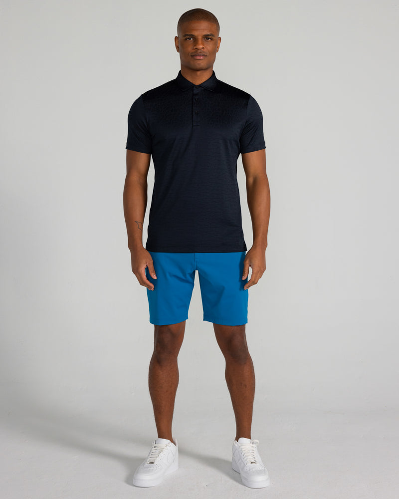 Kendall Jacquard Polo in Tuxedo