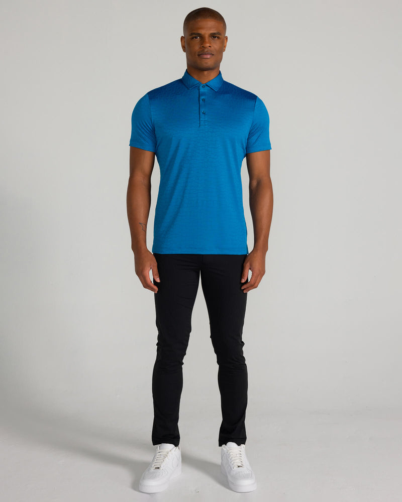 Kendall Jacquard Polo in Seaport