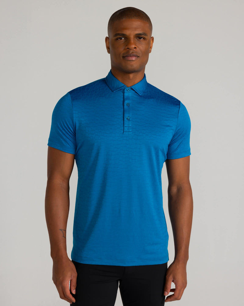Kendall Jacquard Polo in Seaport