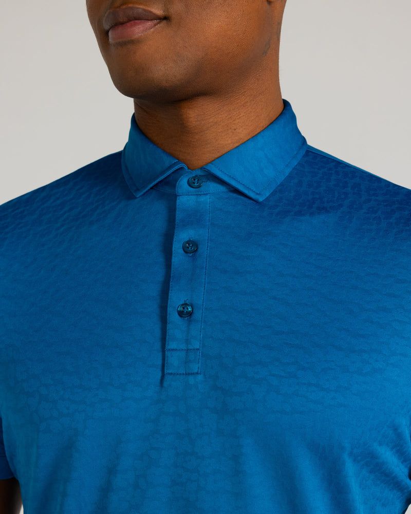 Kendall Jacquard Polo in Seaport