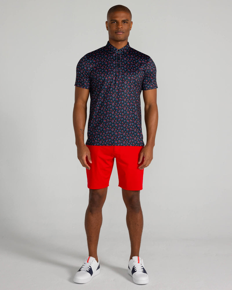 Rovana Polo in Tuxedo/Crimson Multi