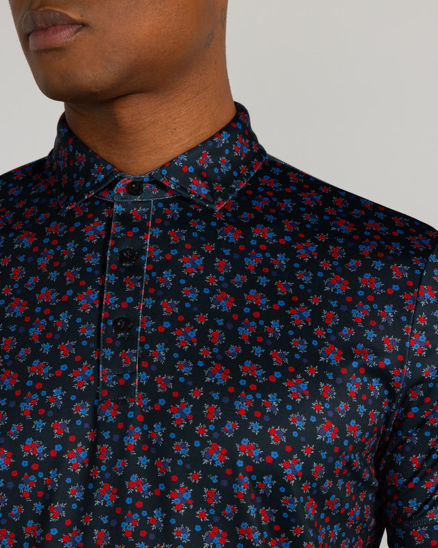 Rovana Polo in Tuxedo/Crimson Multi