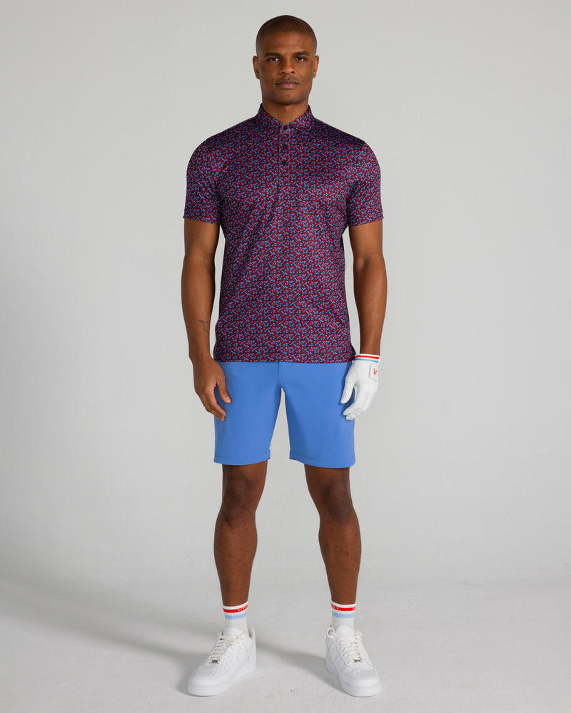 Vernon Polo in Midnight Navy/Crimson Multi