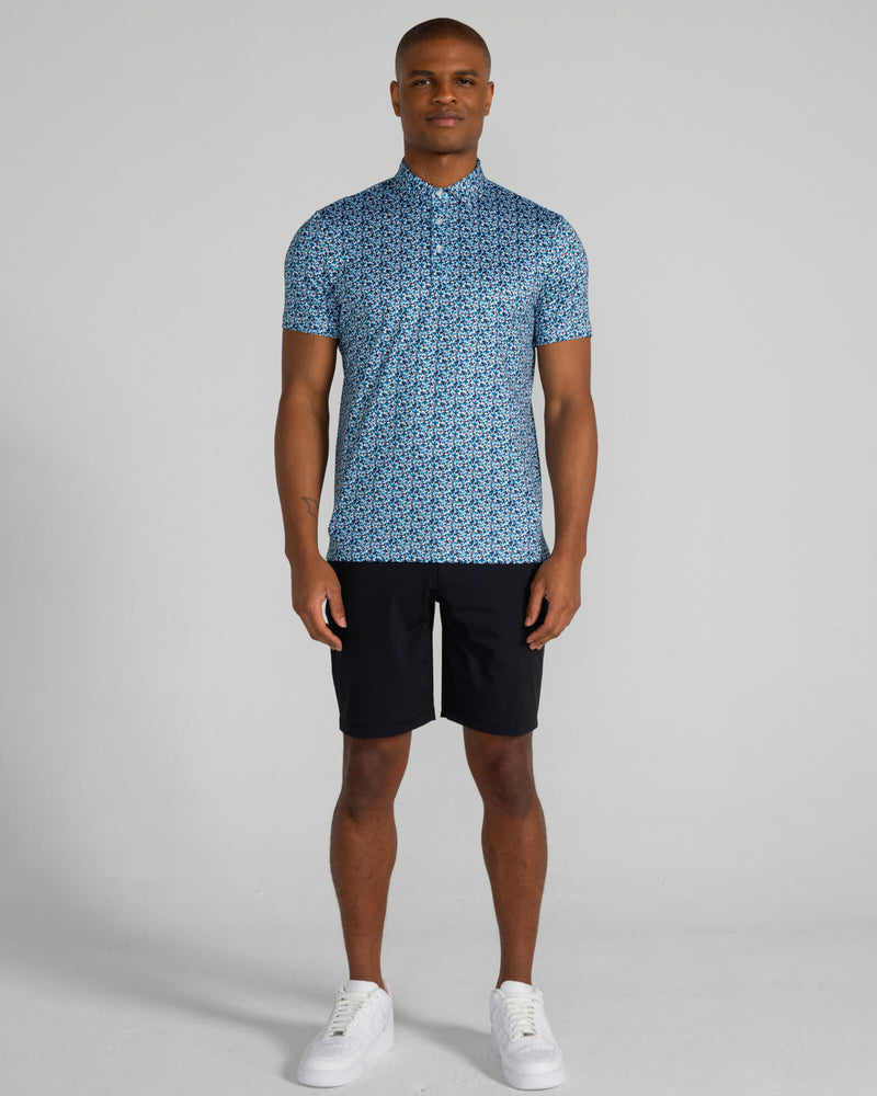 Vernon Polo in Bright White/Seaport Multi