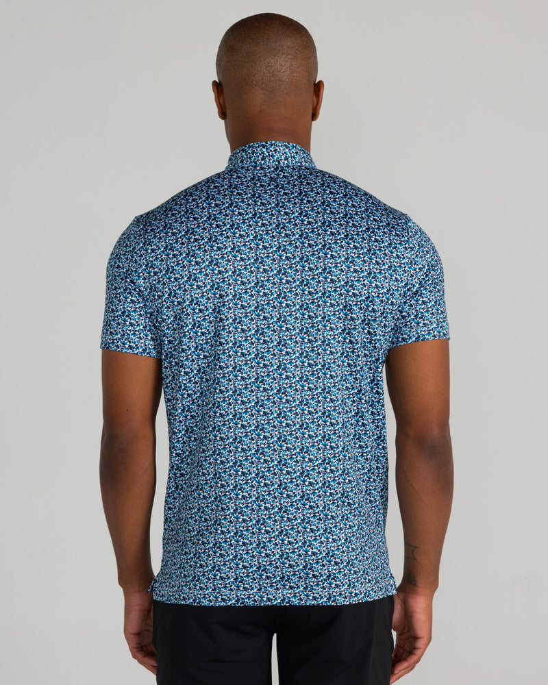 Vernon Polo in Bright White/Seaport Multi