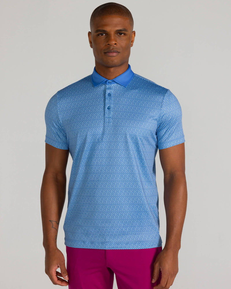 Geo Icon Polo in Blue Yonder