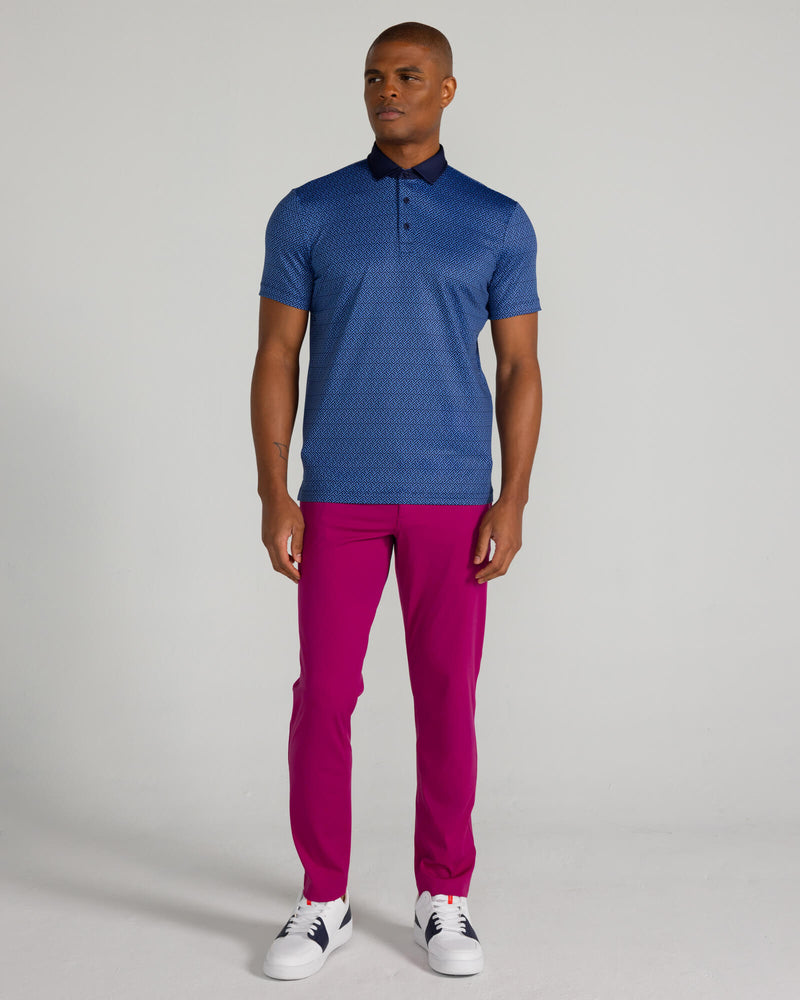 Geo Icon Polo in Midnight Navy