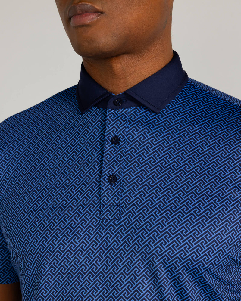 Geo Icon Polo in Midnight Navy