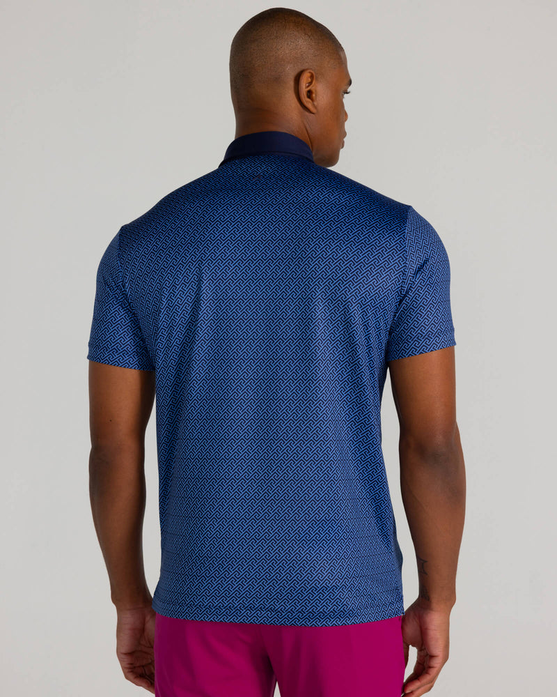 Geo Icon Polo in Midnight Navy