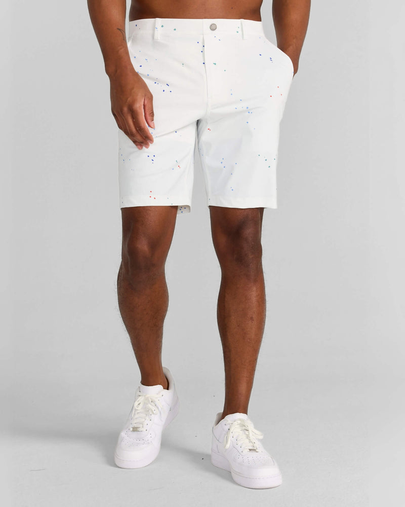 Printed Hanover Pull-On Short Hanson in Bright White