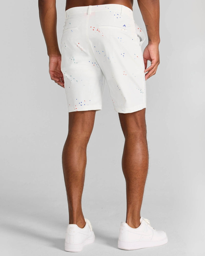Printed Hanover Pull-On Short Hanson in Bright White
