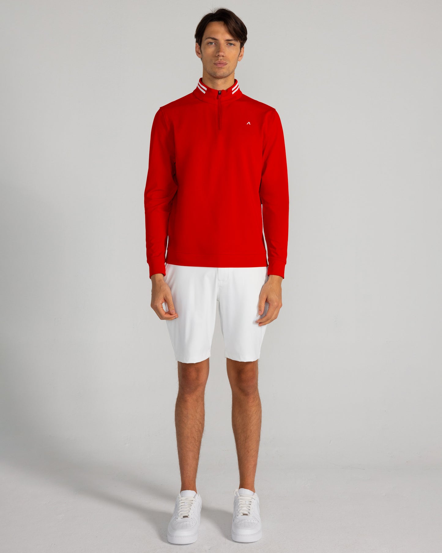 Loma Quarter Zip in Crimson