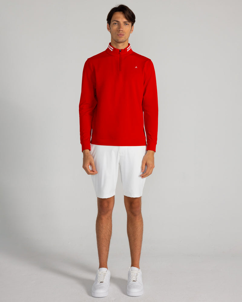 Loma Quarter Zip in Crimson