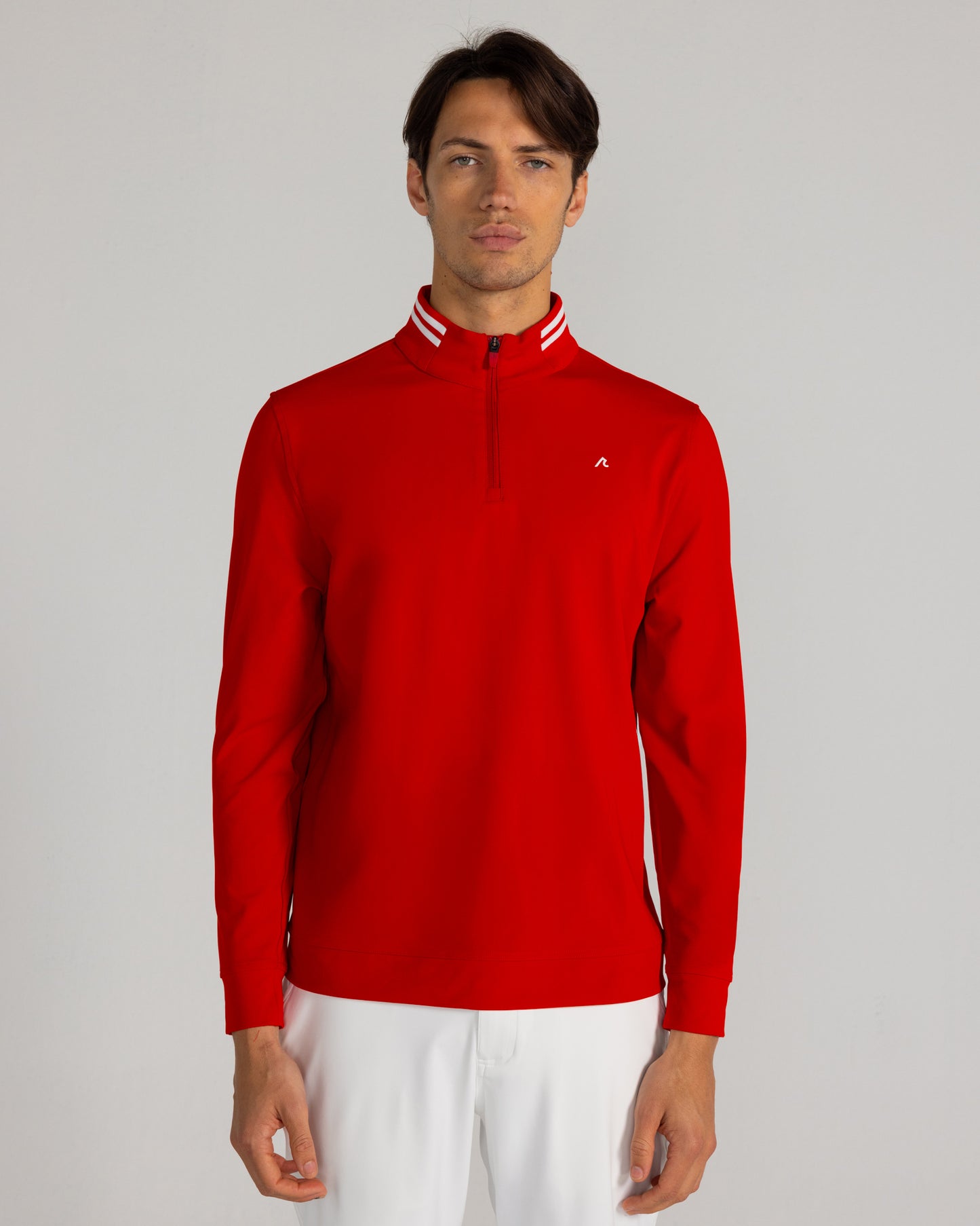 Loma Quarter Zip in Crimson
