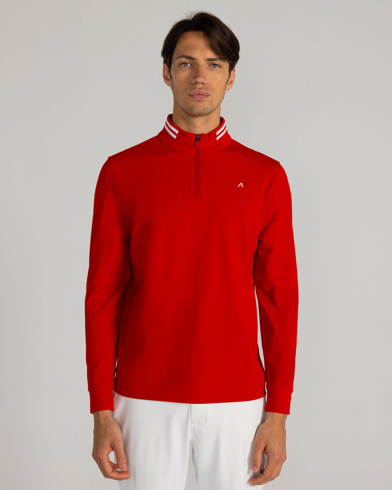 Loma Quarter Zip in Crimson