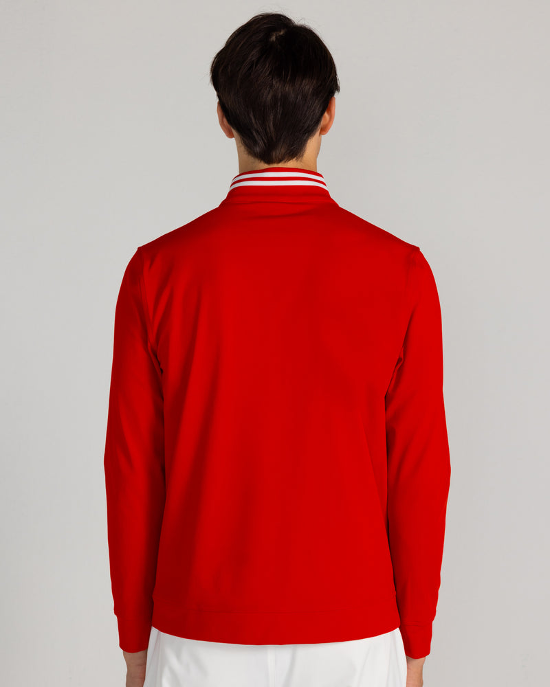 Loma Quarter Zip in Crimson